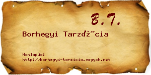 Borhegyi Tarzícia névjegykártya